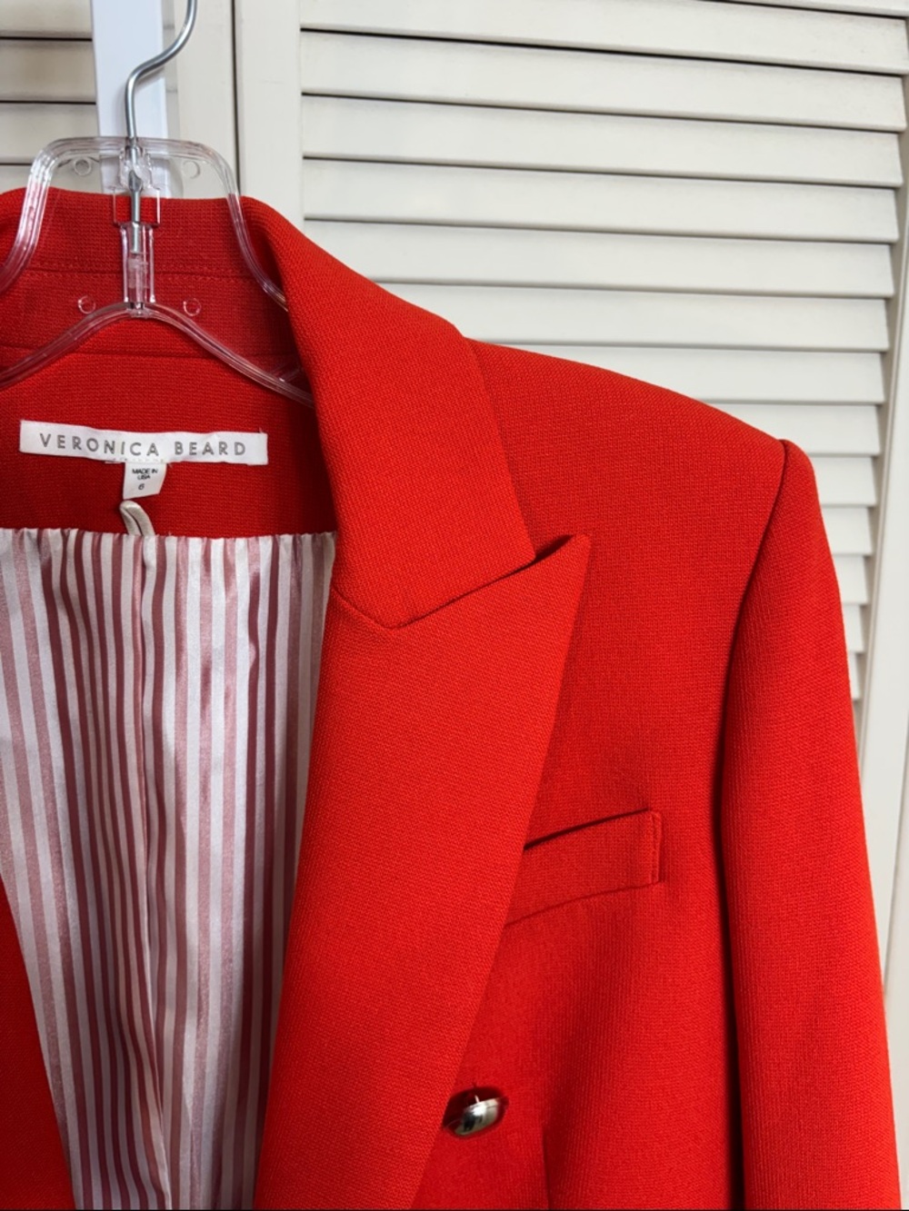 VERONICA BEARD Miller Red Double-Breasted Jacket Size 6 - Picture 5 of 16